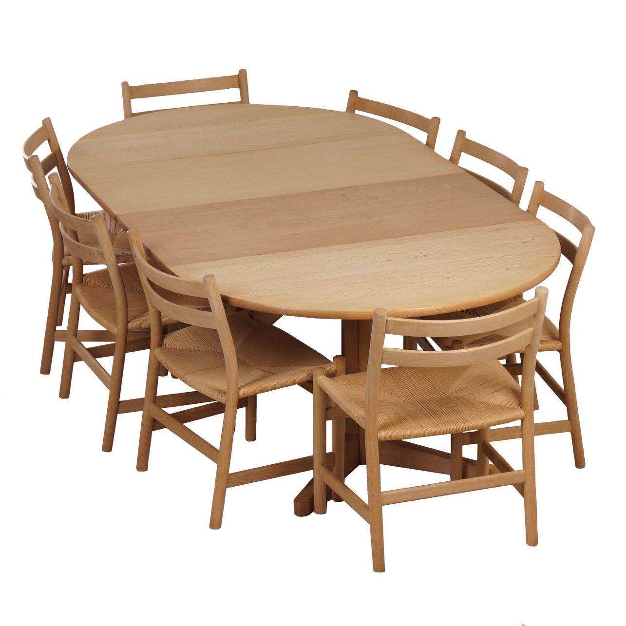 Ch47 Eetkamerstoelen Hans Wegner Met Eettafel Niels Otto Moller 1965