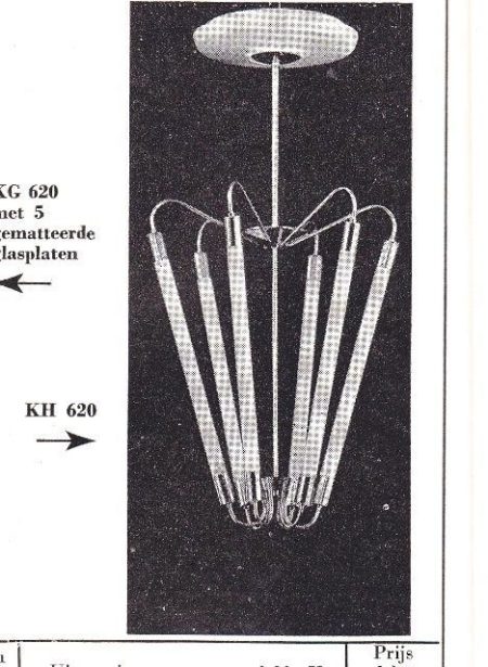 Bauhaus TL Hanglamp KH 620 in Messing van de Technische Unie, 1950s