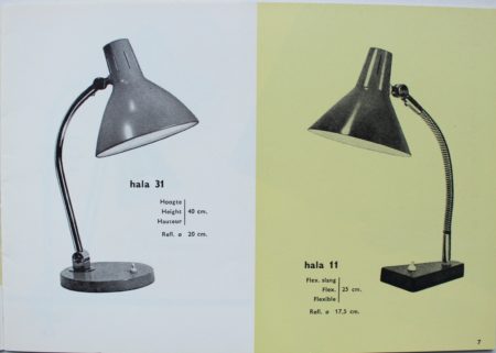 Gele Vintage Bureaulamp Model 11 van Hala, 1960s