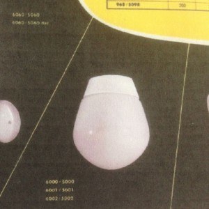 Plafondlamp Model 6001 LJS van Wilhelm Wagenfeld voor Lindner, 1950