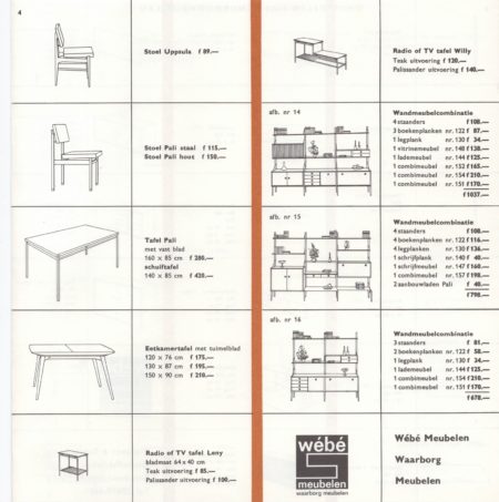 Pali Eetkamerstoelen van Louis van Teeffelen voor Wébé, 1960s