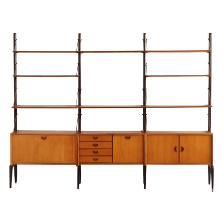 Teak Wandmeubel van Louis van Teeffelen voor Wébé, 1960s