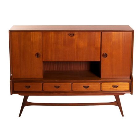 Teakhouten Dressoir van Louis van Teeffelen voor Webé, 1960