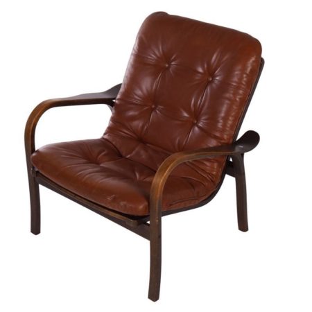 Ekstrom Fauteuil | Bruin Leder (3)