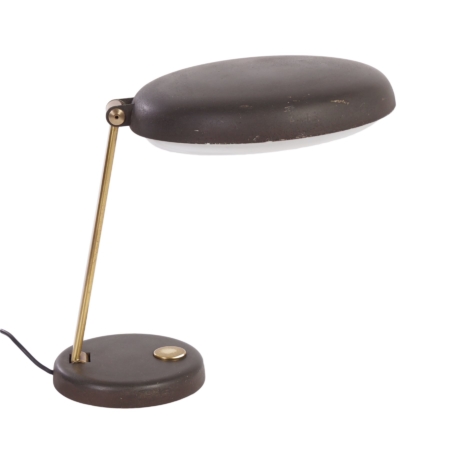 Bruine Bureaulamp van Egon Hillbrand voor Hillebrand, 1960s