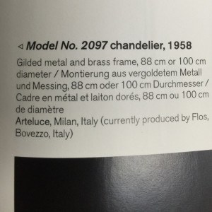 Kroonluchter 2097/50 van Gino Sarfatti voor Flos, 1980s