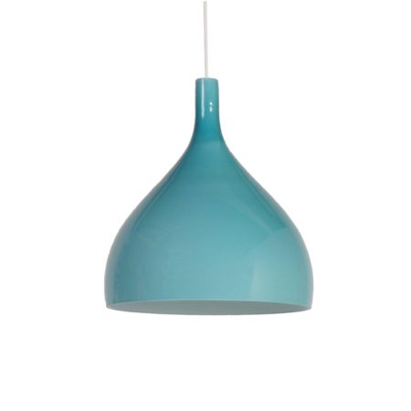 Blauw Groene Murano Hanglamp van Paolo Venini voor Venini & C, 1960s Italië