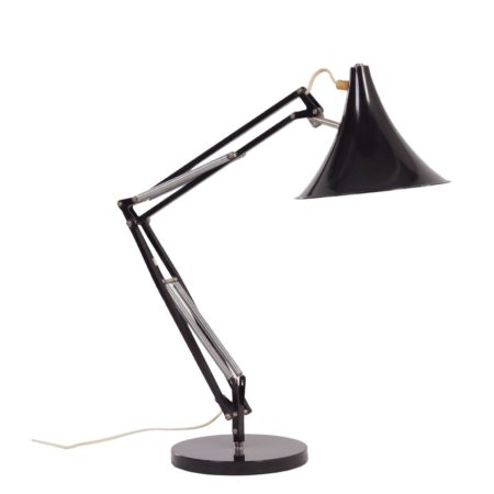 Verstelbare Zwarte Hala Bureaulamp, ca 1970