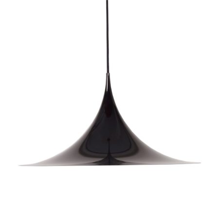 Fog Morup Semi Hanglamp van Claus Bonderup en Torsten Thorup, 1960s | 47 cm, zwart