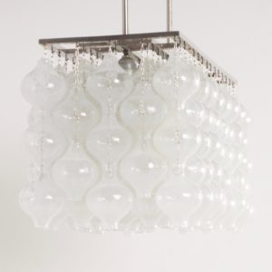Tulipan Hanglamp met 162 Kelkjes van Kalmar, Oostenrijk 1960s | Unique Object