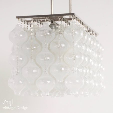 Unieke Kalmar Tulipan Hanglamp met 162 Kelkjes, Oostenrijk 1960s