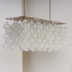 Tulipan Hanglamp met 162 Kelkjes van Kalmar, Oostenrijk 1960s | Unique Object