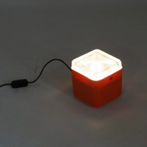 Italiaans Tafellampje van Lamperti Robbiate, 1970s, Oranje