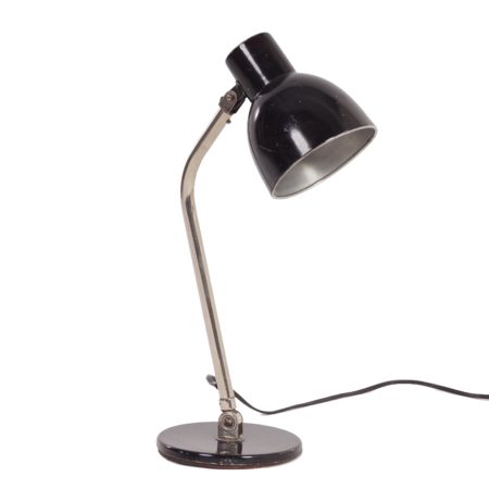 Hala Bureaulamp Model 98 van H. BUSQUET, 1950s – zwart