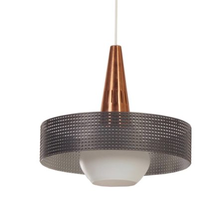 Geperforeerde Vintage Hanglamp in de stijl van Pilastro en Mategot - 1960s