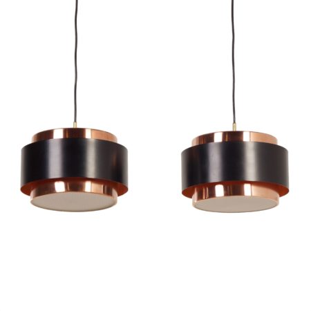 Paar 'Saturn' Hanglampen door Jo Hammerborg voor Fog & Morup, 1966