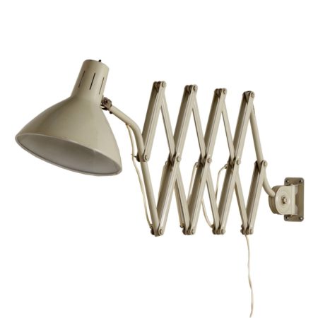 Industriële Hala Schaarlamp '110'  van H. Busquet, 1960s - Gebroken Wit