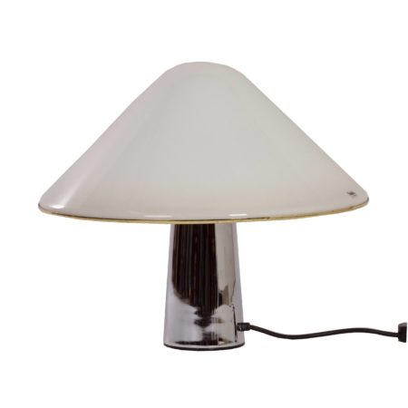 Witte Mushroom Lamp van Guzzini, 1970s