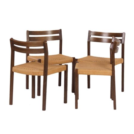Deense 401 Eetkamerstoelen van Jorgen H. Møller voor Møller, 1970s - Set van Vier
