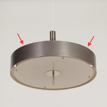 Hanglamp Model 266 van Louis Baillon voor Jacques Biny / Luminalite Edition &#8211; 1958