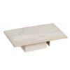 Wit Marmeren Salontafel van Paul Kingma, 1980s | 57 CM