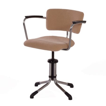 Draaibare Gispen 354 Bureaustoel van W.H. Gispen, 1930s - Opnieuw Bekleed