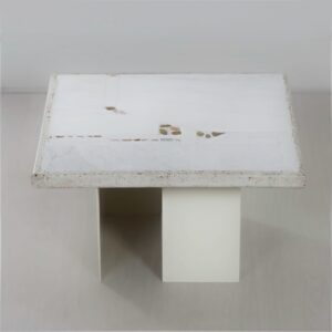 Wit Marmeren Salontafel van Paul Kingma, 1980s | 57 CM