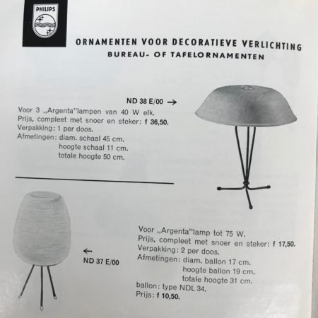 Glasvezel Tafellamp van Louis Kalff voor Philips, 1958