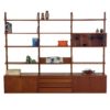 Royal wandsysteem van Poul Cadovius voor Cado, 1960s – Teak met vijf Kastjes en Boekenplanken