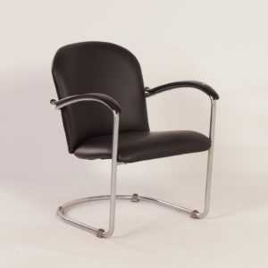 414 Damesfauteuil van W.H. Gispen voor Gispen, 1930s &#8211; Opnieuw Gestoffeerd