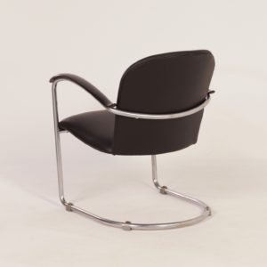 414 Damesfauteuil van W.H. Gispen voor Gispen, 1930s &#8211; Opnieuw Gestoffeerd