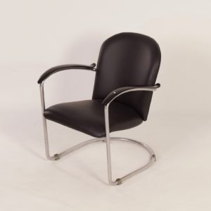414 Damesfauteuil van W.H. Gispen voor Gispen, 1930s &#8211; Opnieuw Gestoffeerd