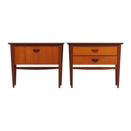 Louis van Teeffelen Nachtkastjes van Teak voor Wébé, 1960s