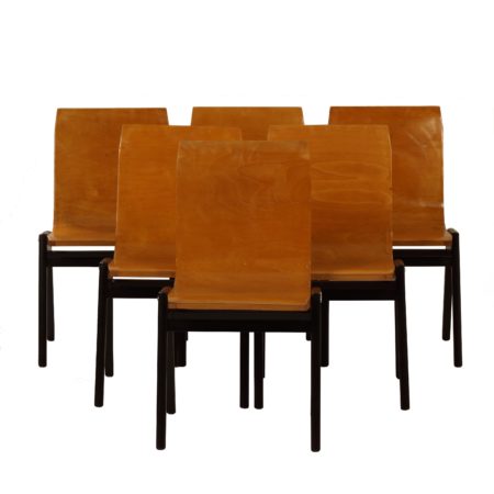 Beukenhouten Eetkamer Stoelen van Roland Rainer, 1956 – Set van 6