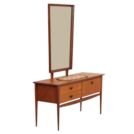 Teakhouten Kaptafel van Louis van Teeffelen voor Wébé, 1960s