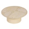Ronde Witte Natuurstenen Salontafel van Paul Kingma, 1980s – 115 cm
