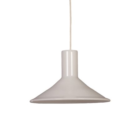 Witte Hanglamp van Michael Bang voor Holmegaard, 1960s