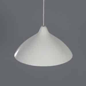 Witte Hanglamp van Lisa Johansson – Pape voor Orno | Finland, 1950s