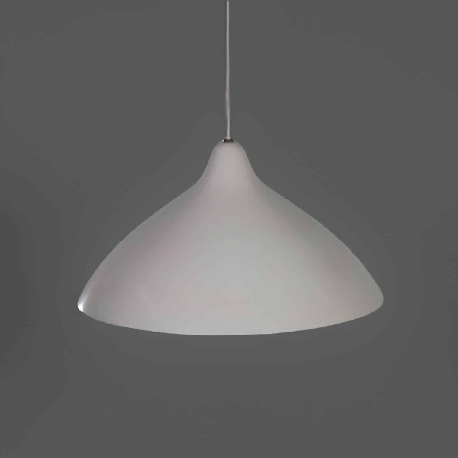 Witte Hanglamp van Lisa Johansson – Pape voor Orno | Finland, 1950s