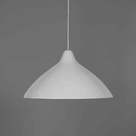 Witte Hanglamp van Lisa Johansson – Pape voor Orno | Finland, 1950s