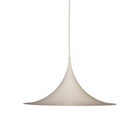 Witte Semi Hanglamp van Bonderup en Thorup voor Fog Morup, 1960s | 47 cm