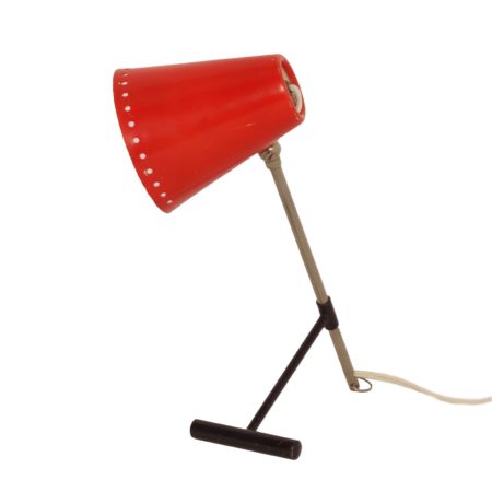 Rode Bambi Tafellamp van Floris Fiedeldij voor Artimeta in ca. 1956 | Vintage Design