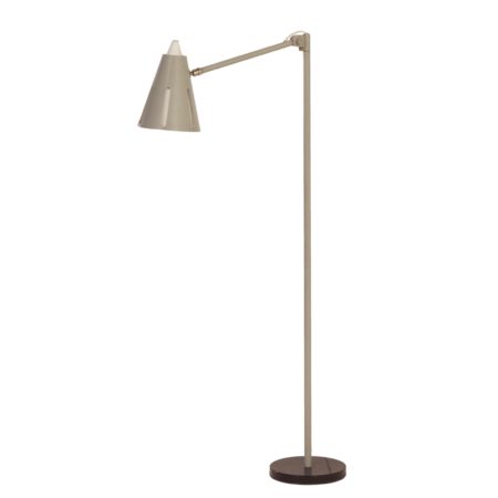 Grijze Zonneserie Vloerlamp Model 15 van H. Busquet voor Hala, 1950s