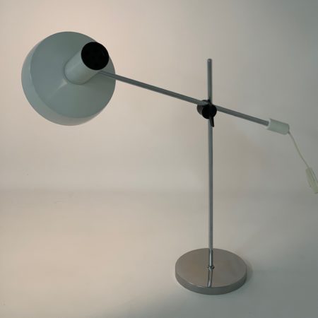 Witte Bureaulamp van J. Hoogervorst voor Anvia, 1960s