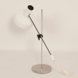 Witte Bureaulamp van J. Hoogervorst voor Anvia, 1960s