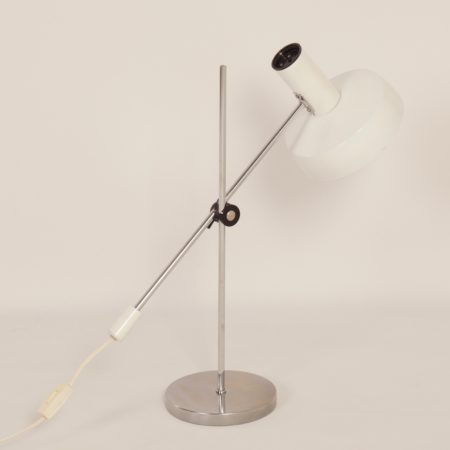 Witte Bureaulamp van J. Hoogervorst voor Anvia, 1960s