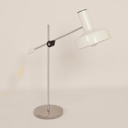 Witte Bureaulamp van J. Hoogervorst voor Anvia, 1960s