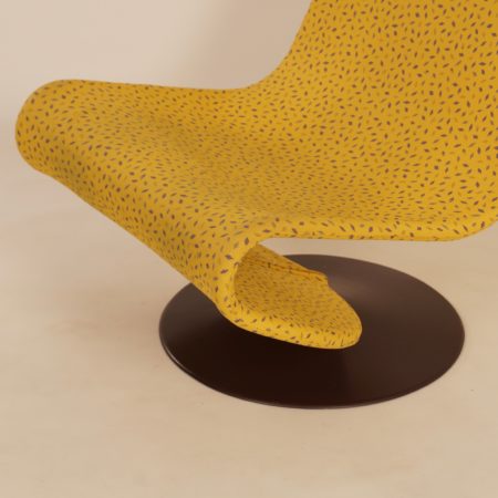 Gele 123 Fauteuil van Verner Panton voor Fritz Hansen, 1970s