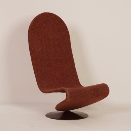 Gele 123 Fauteuil van Verner Panton voor Fritz Hansen, 1970s