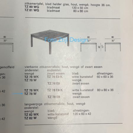 Witte Salontafel TZ 78 W van Martin Visser voor &#8216;t Spectrum, 1960s